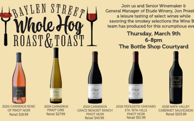 March 9 at The Bottle Shop Whole Hog Roast & Toast
